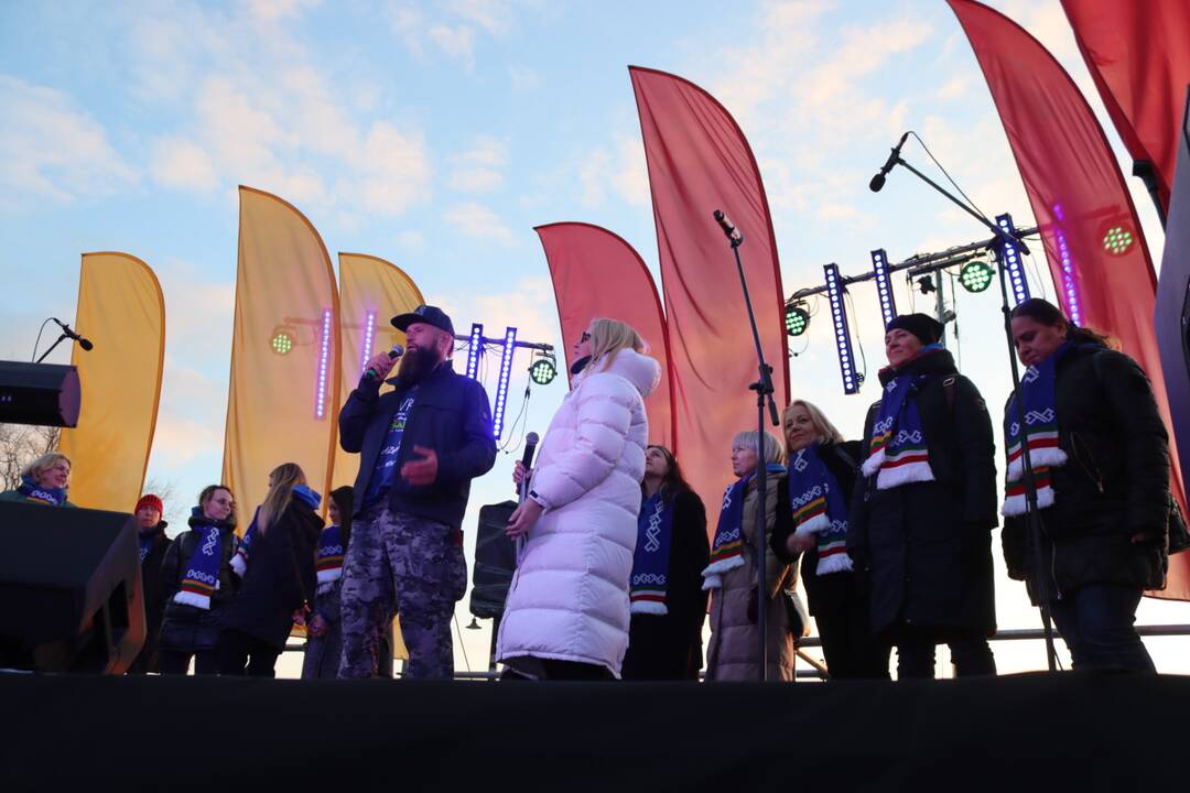 Klaipėdiečiai pasitiko keliautoją Aurimą Mockų 