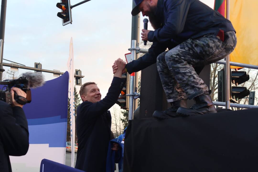 Klaipėdiečiai pasitiko keliautoją Aurimą Mockų 