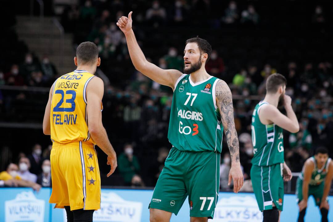 Eurolyga: Kauno „Žalgiris“  – Tel Avivo „Maccabi“ 78:94