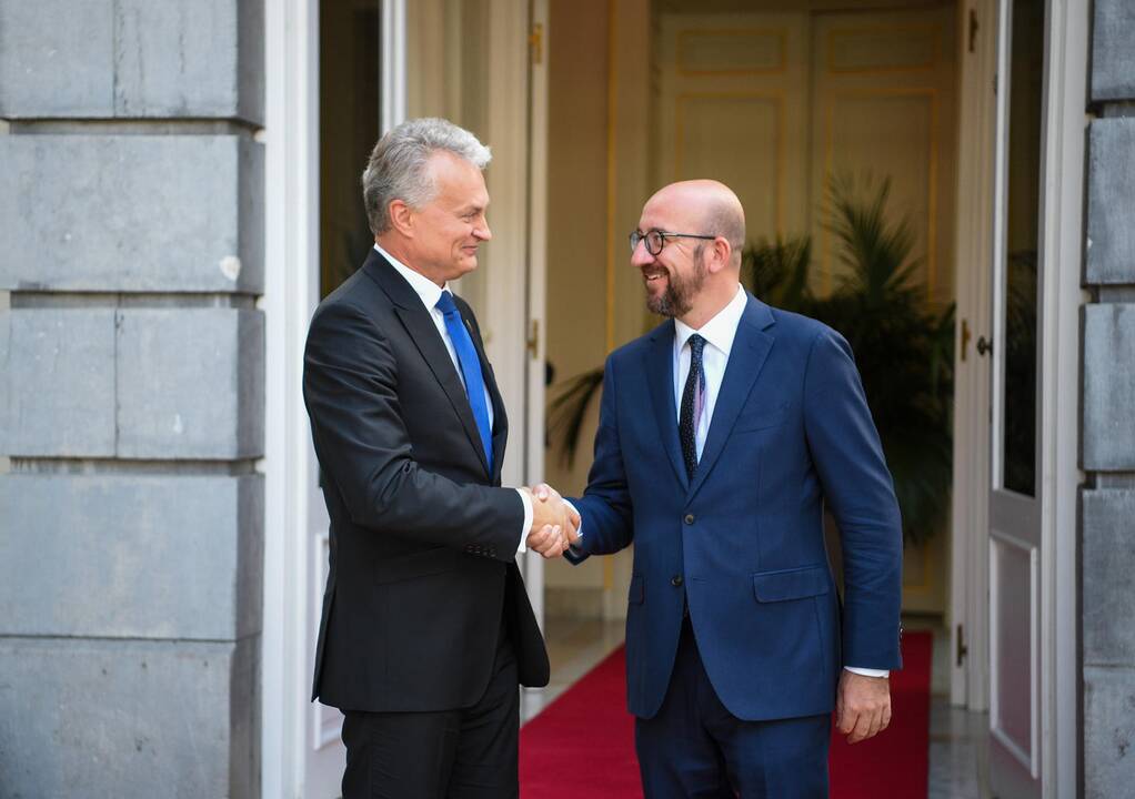 Gitanas Nausėda ir Charlesas Michelis