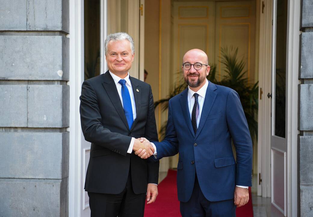 Gitanas Nausėda ir Charlesas Michelis