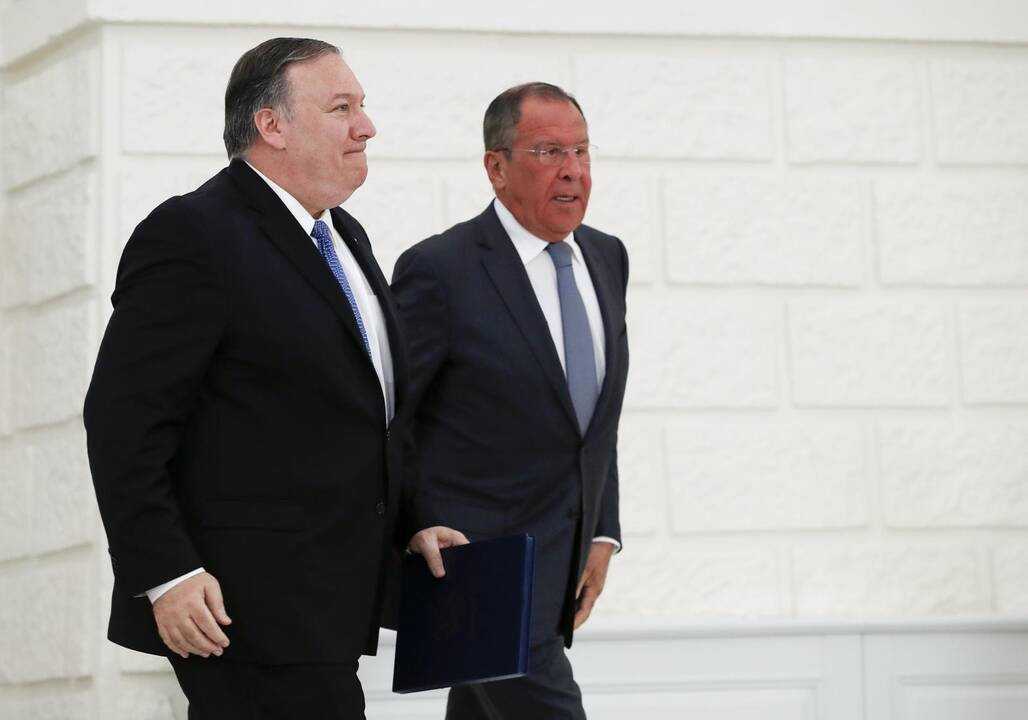 Mike Pompeo ir Sergejus Lavrovas