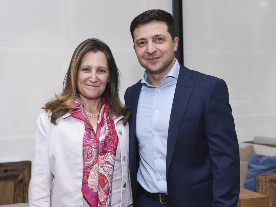 Chrystia Freeland ir Volodymyras Zelenskis