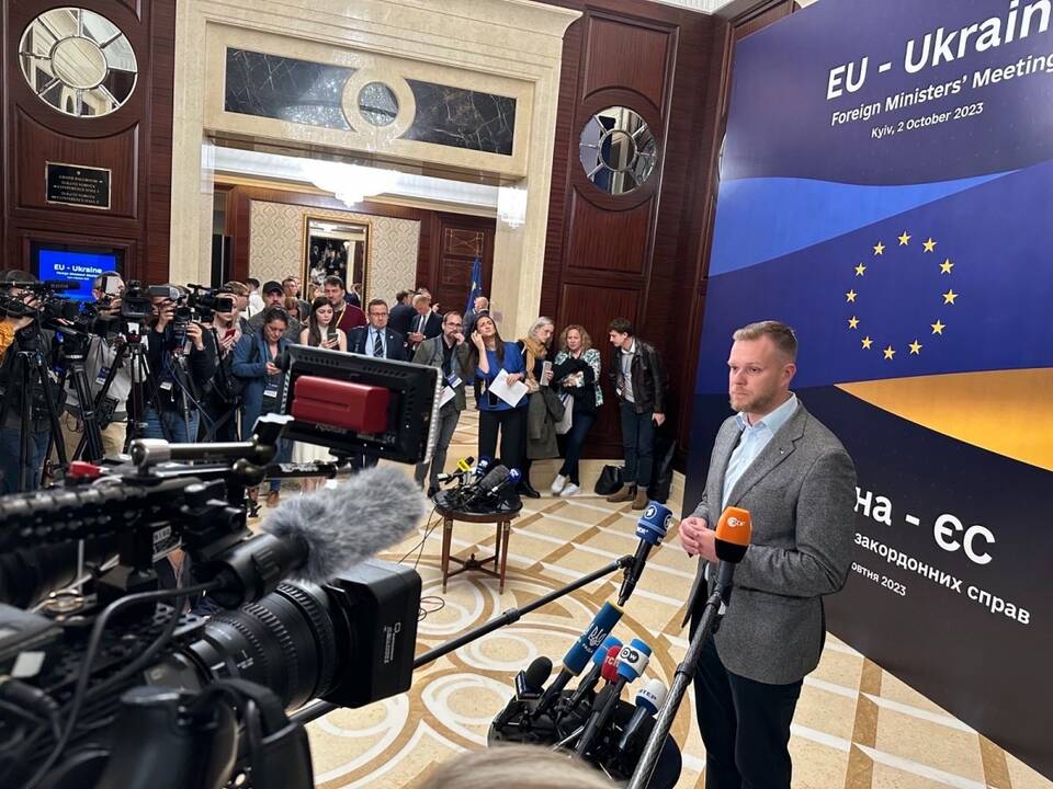 ES ministrų susitikime su V. Zelenskiu G. Landsbergis akcentavo viltį bendrijos plėtrai