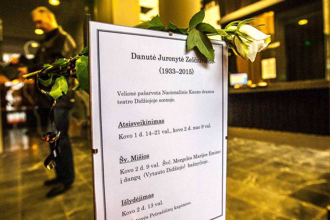 Aktorės D. Juronytės-Zelčiuvienės paskutinė kelionė