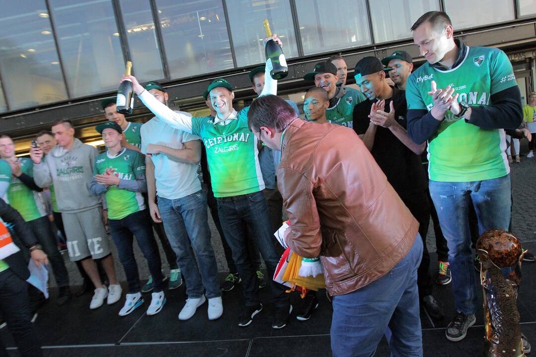 „Žalgirio“ krepšininkų ir aistruolių euforija