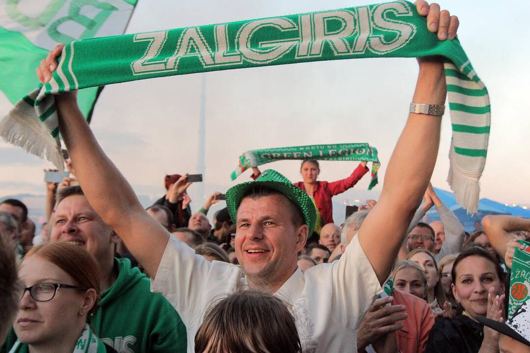 „Žalgirio“ krepšininkų ir aistruolių euforija