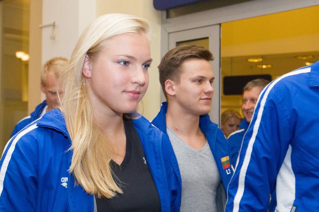 Vilniuje sutikta Lietuvos plaukikų delegacija