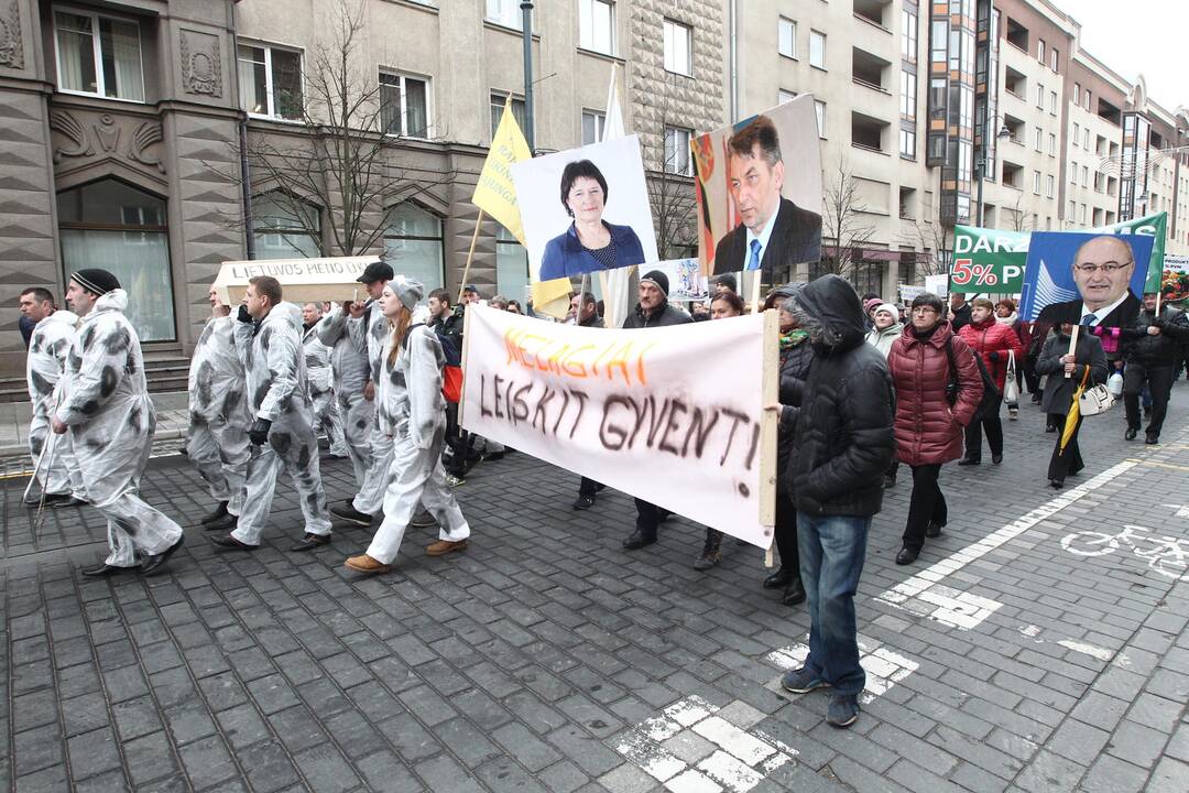 Pieno gamintojų protesto akcija