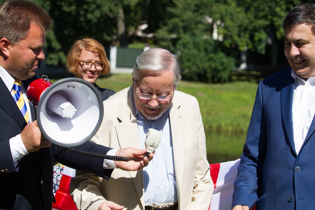 Pikete dėl Gruzijos okupacijos dalyvavo ir M. Saakašvilis