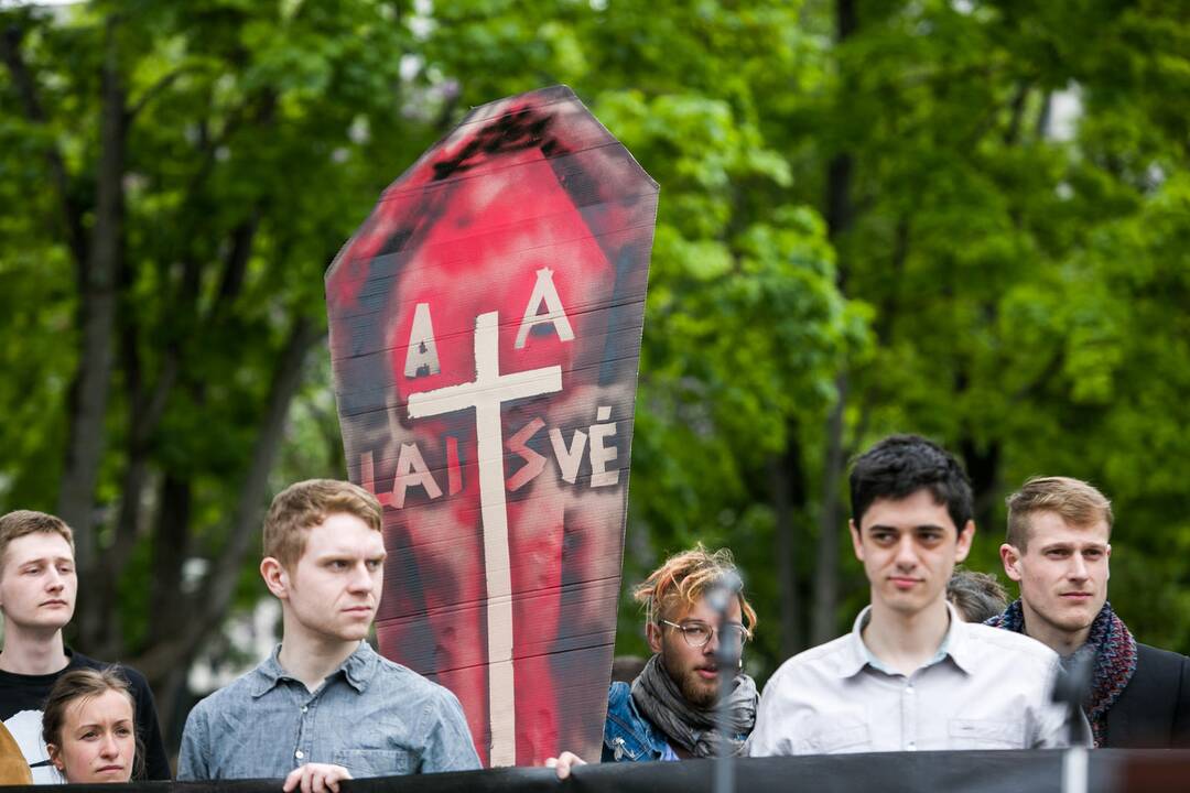 Nepritariančių šauktinių kariuomenės grąžinimui protestas