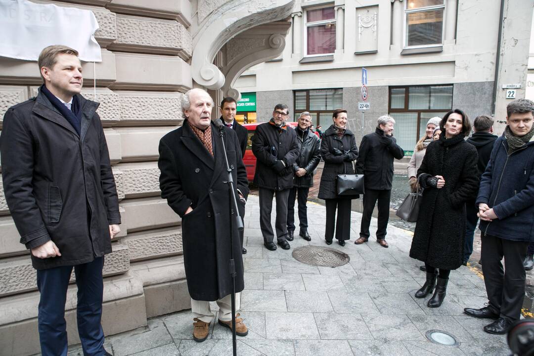 Islandijos gatvės lentelės atidengimo ceremonija