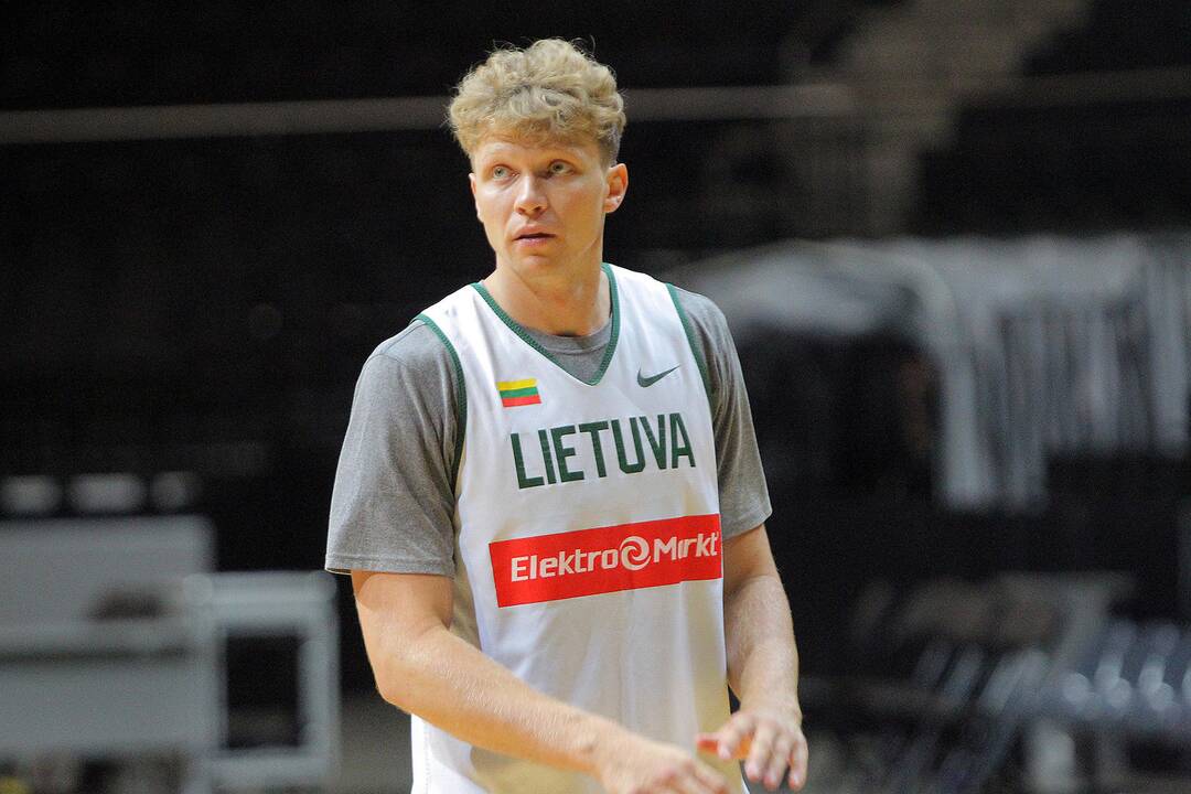 Lietuvos krepšininkų treniruotė „Žalgirio“ arenoje