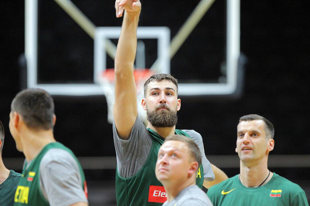 Lietuvos krepšininkų treniruotė „Žalgirio“ arenoje