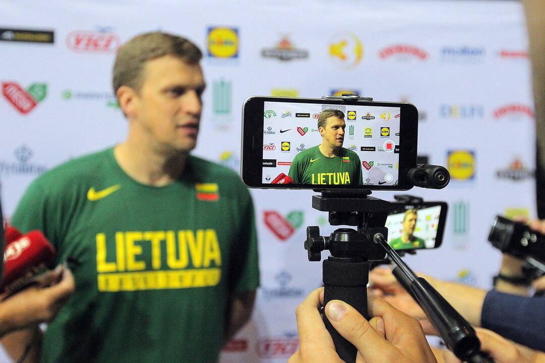 Lietuvos krepšininkų treniruotė „Žalgirio“ arenoje