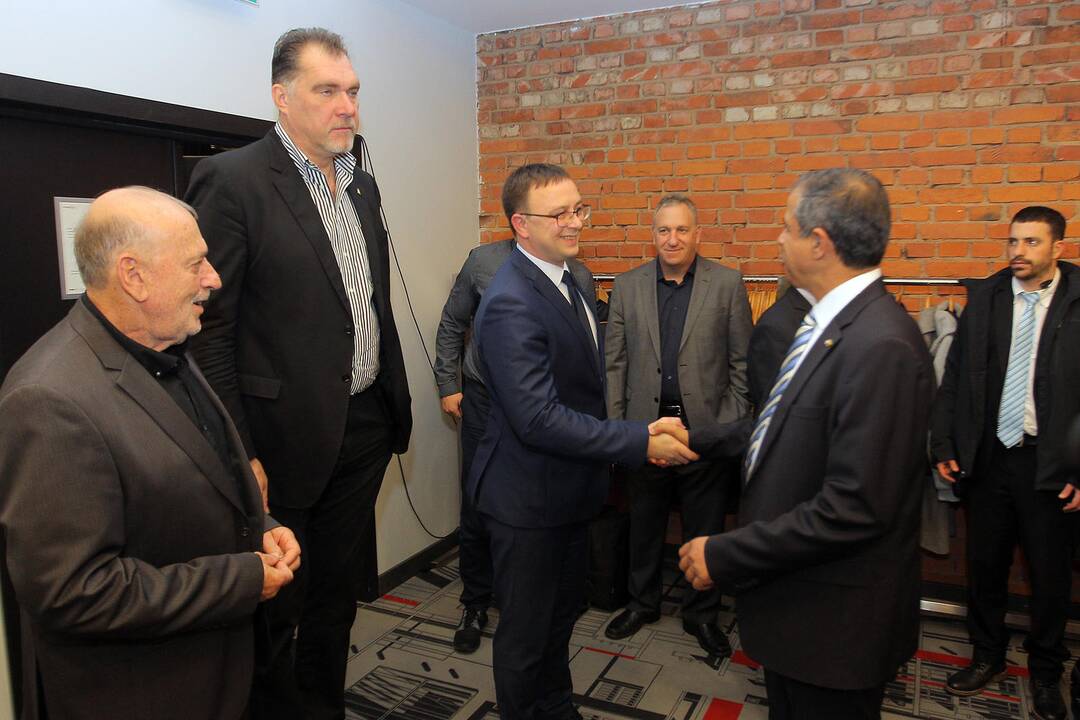 Lietuvos ir Izraelio krepšinio vadovų spaudos konferencija
