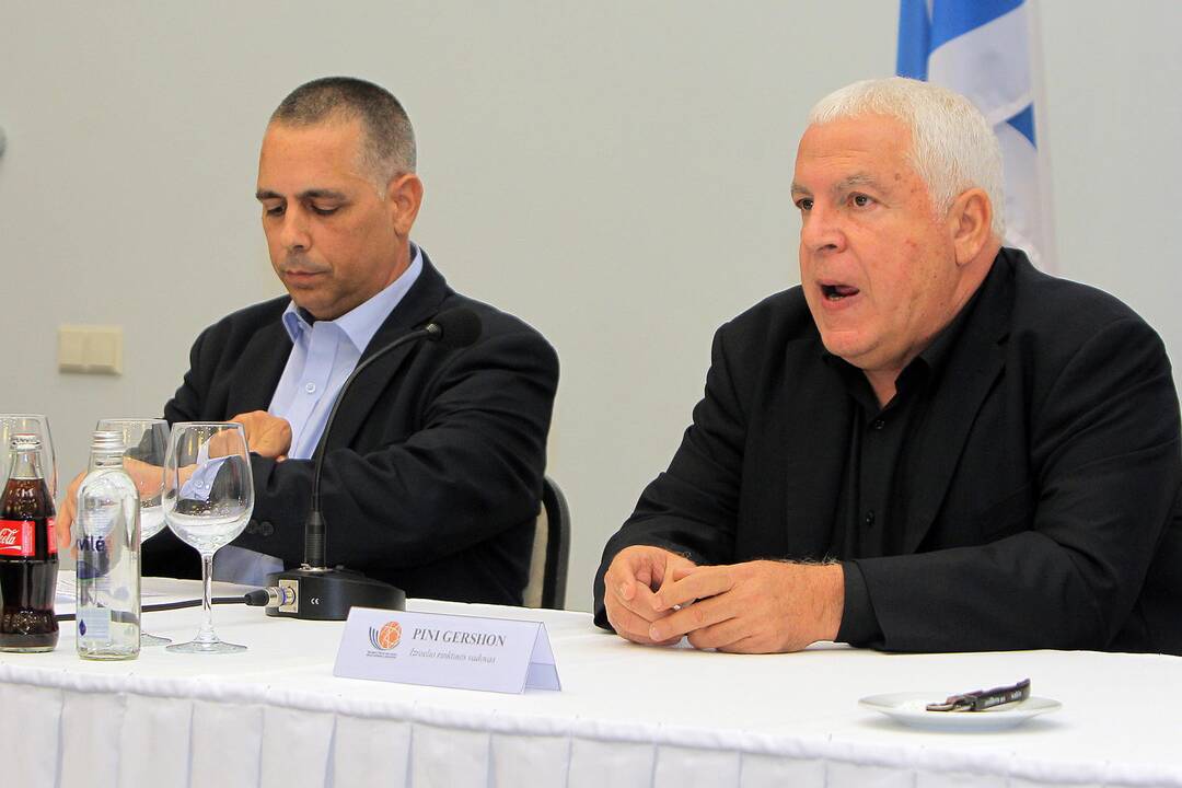 Lietuvos ir Izraelio krepšinio vadovų spaudos konferencija