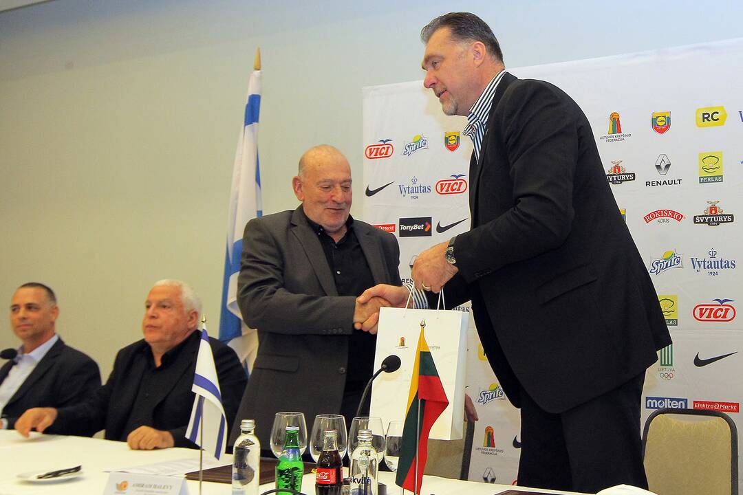 Lietuvos ir Izraelio krepšinio vadovų spaudos konferencija