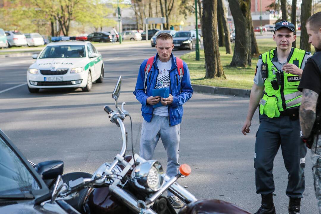 Autoįvykiuose dalyvavo motociklai