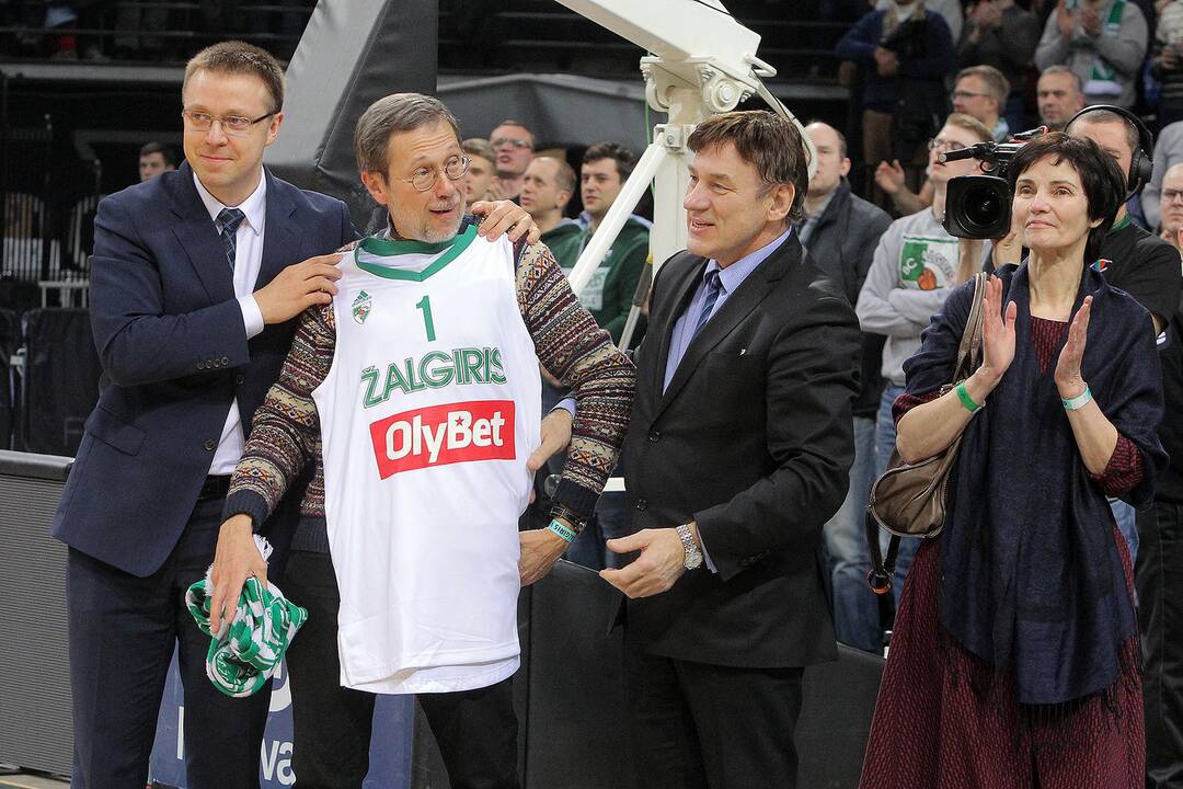 „Žalgirio“ arenoje pagerbtas L. Mažylis