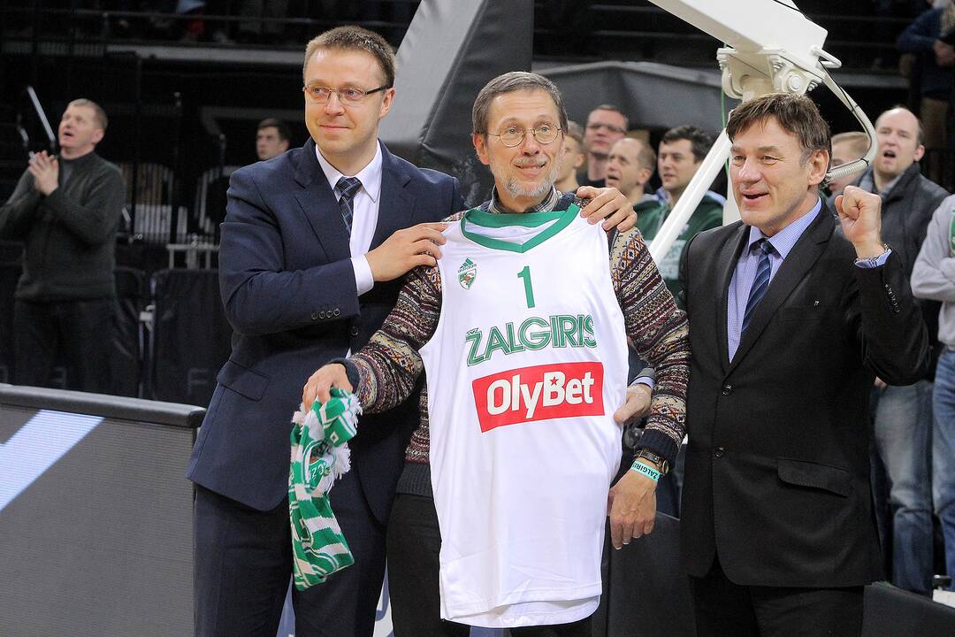 „Žalgirio“ arenoje pagerbtas L. Mažylis