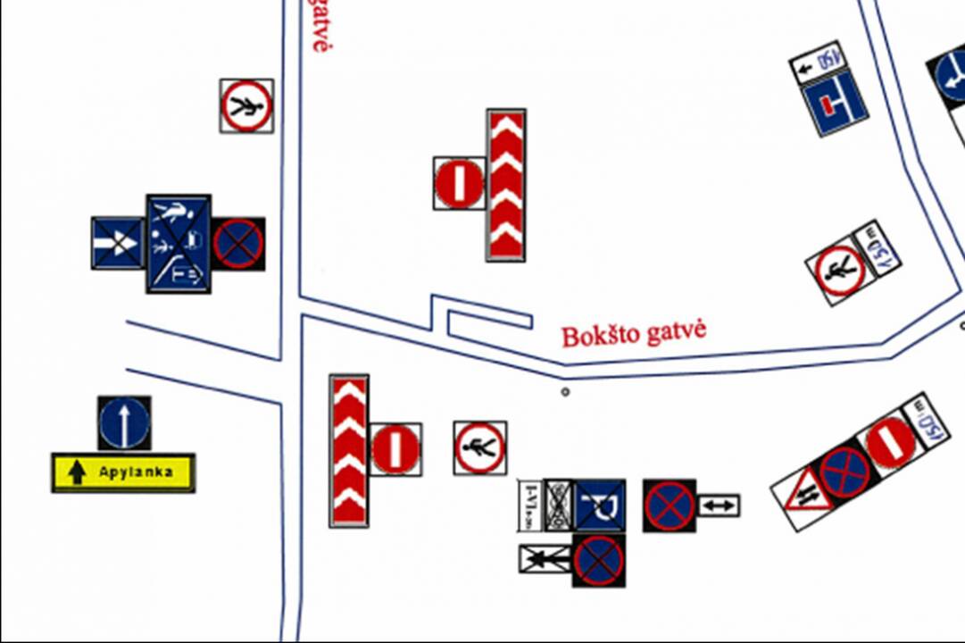 Iki rugsėjo bus draudžiamas eismas Bokšto gatvės dalyje