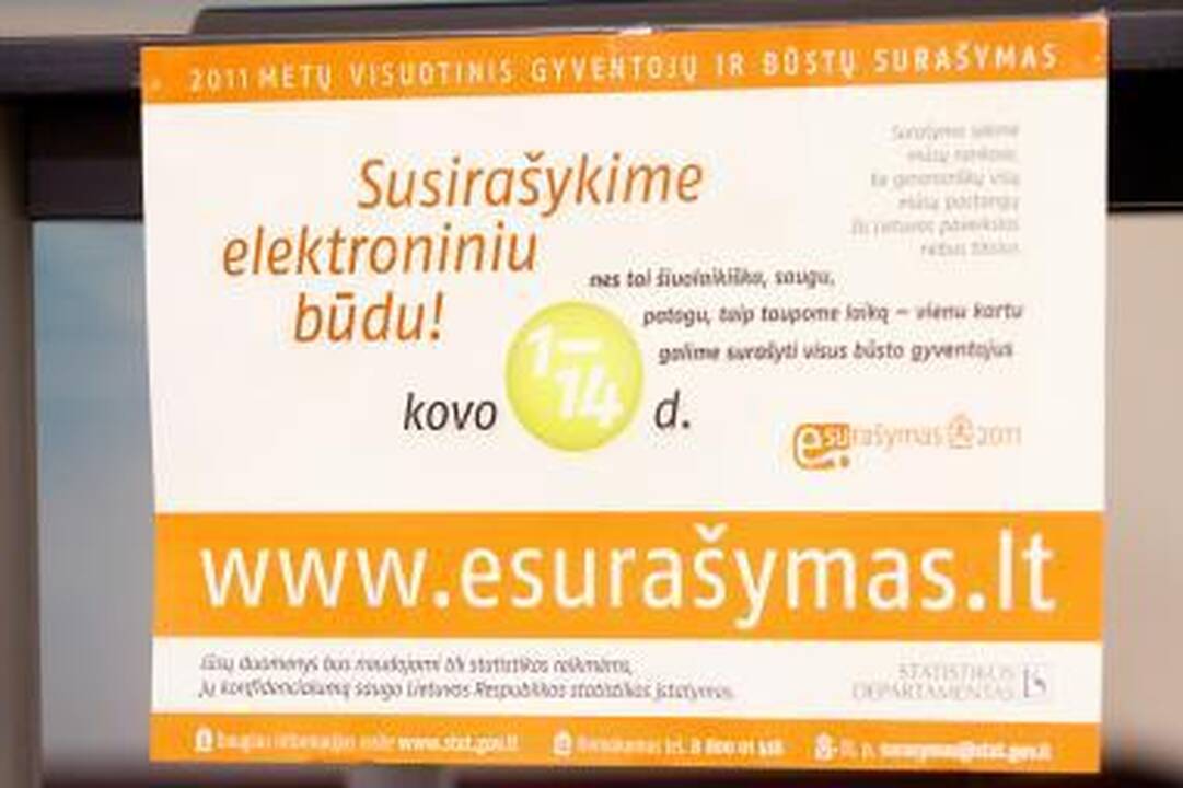 Gyventojų surašyme dalyvavo 15 proc. Lietuvos gyventojų, liko 4 dienos susirašyti internetu