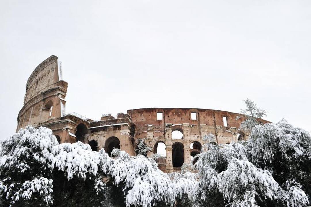Sniegas griauna Italijos kultūros paveldą