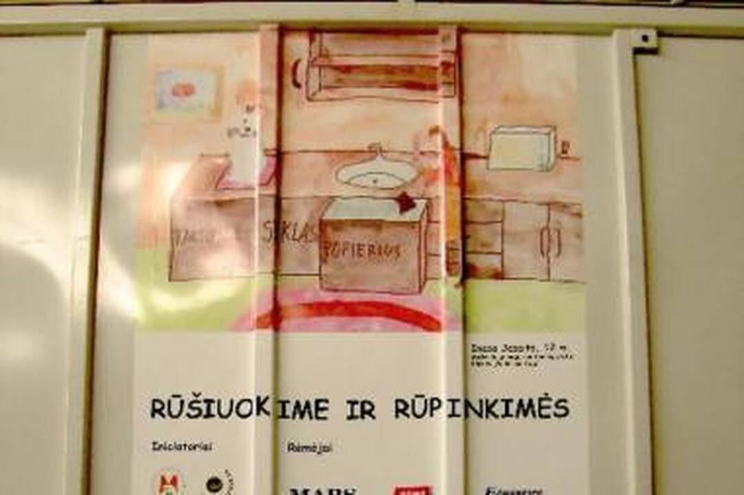 Vaikų piešiniuose - raginimas rūšiuoti atliekas