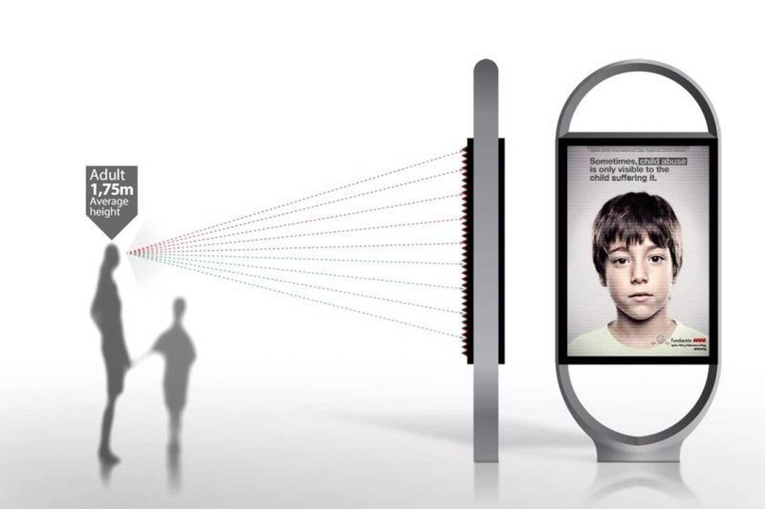 Socialinės reklamos plakate - slapta žinutė vaikams