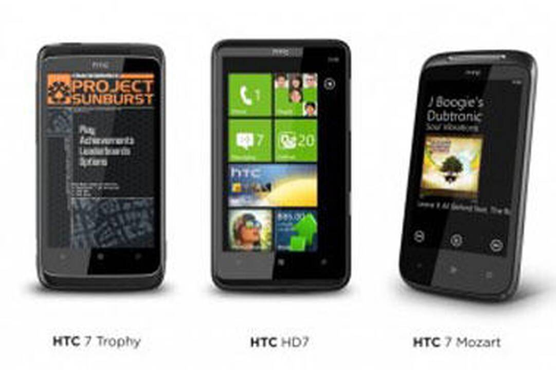 HTC pristatė 5 išmaniuosius telefonus su „Windows Phone 7“