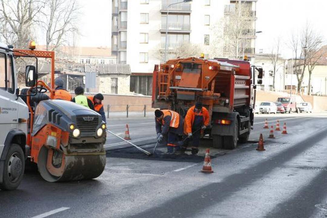 Vilniuje vykdomi gatvių ženklinimo darbai
