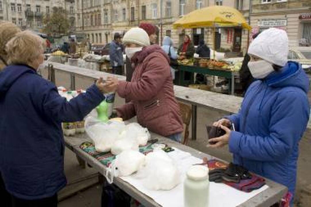 Kiaulių gripas Ukrainoje: lietuvių diplomatai dirba su kaukėmis
