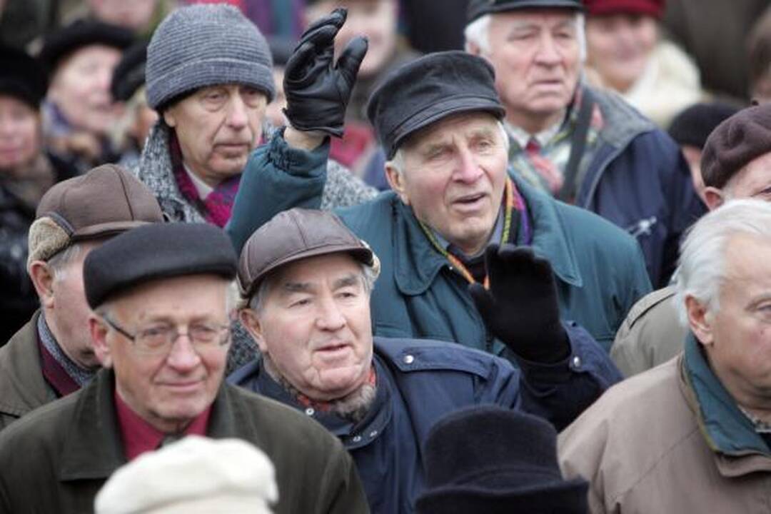 Pensininkų mitinge - kalbos apie revoliuciją bei raginimai teisti valdžią (papildyta)