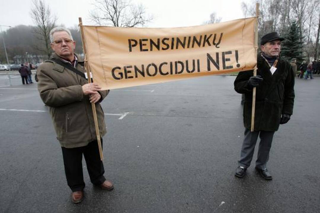 Pensininkų mitinge - kalbos apie revoliuciją bei raginimai teisti valdžią (papildyta)