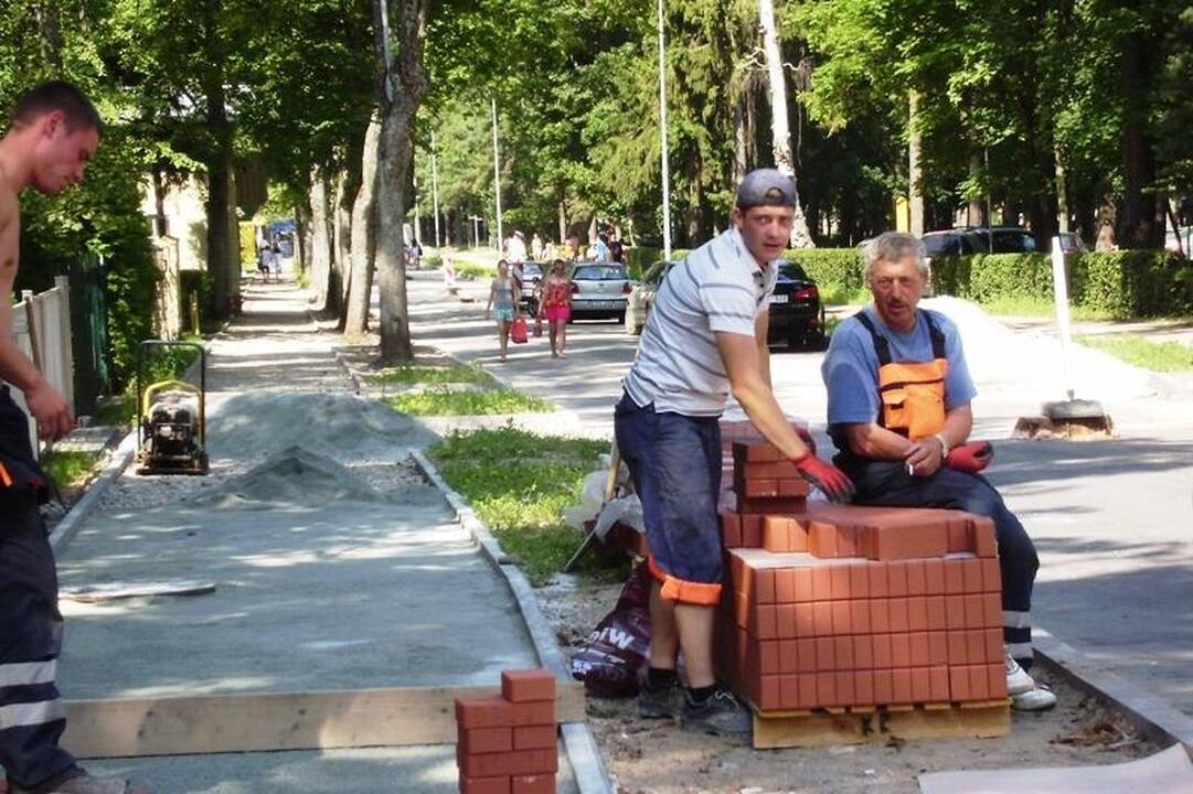 Palangos gatvių rekonstrukcija artėja prie pabaigos