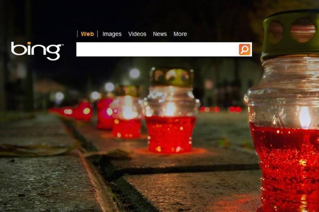 Bing.com pradiniame puslapyje - Kauno „Sielų upė“ 