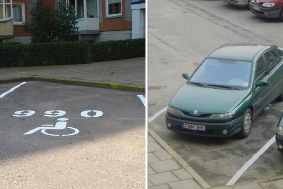 Neįgalieji dėl vietos mašinai kovoja ir neteisėtais būdais