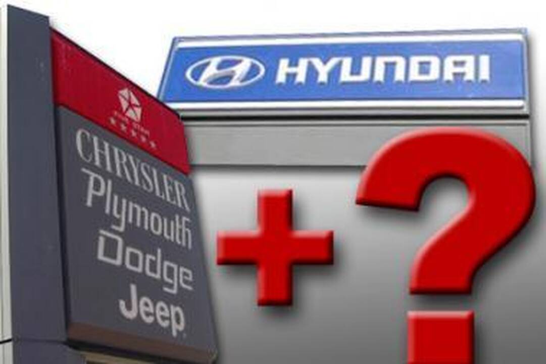 „Hyundai" neigia, kad derasi su „Chrysler"