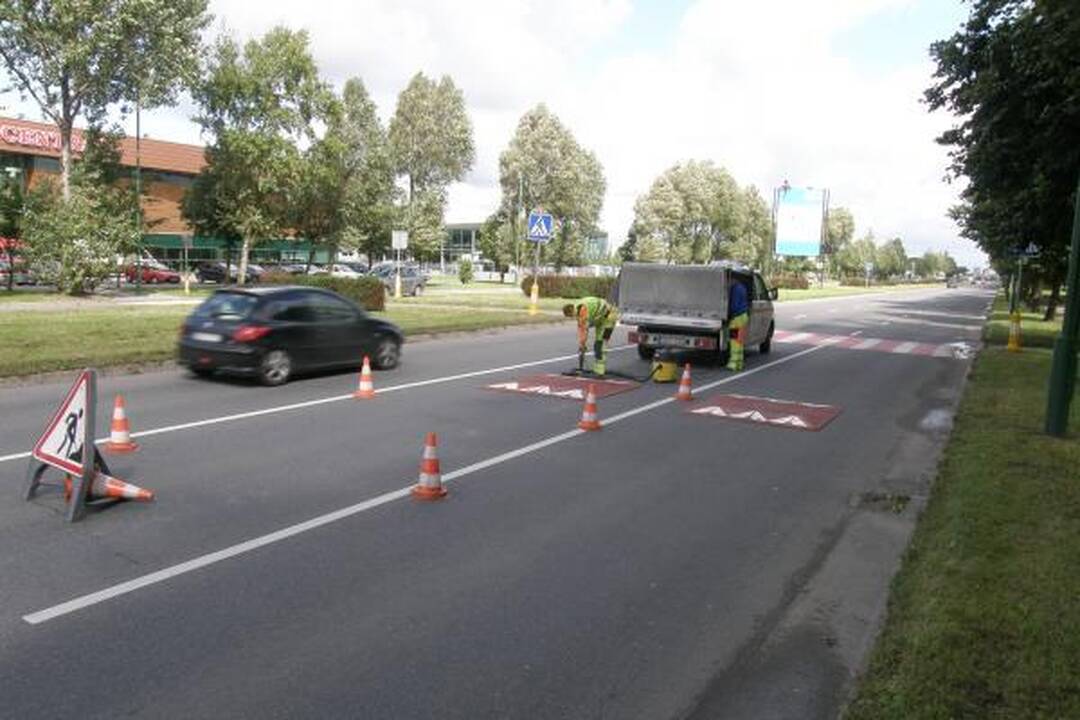 Baltijos prospekte greitį jau riboja kalneliai