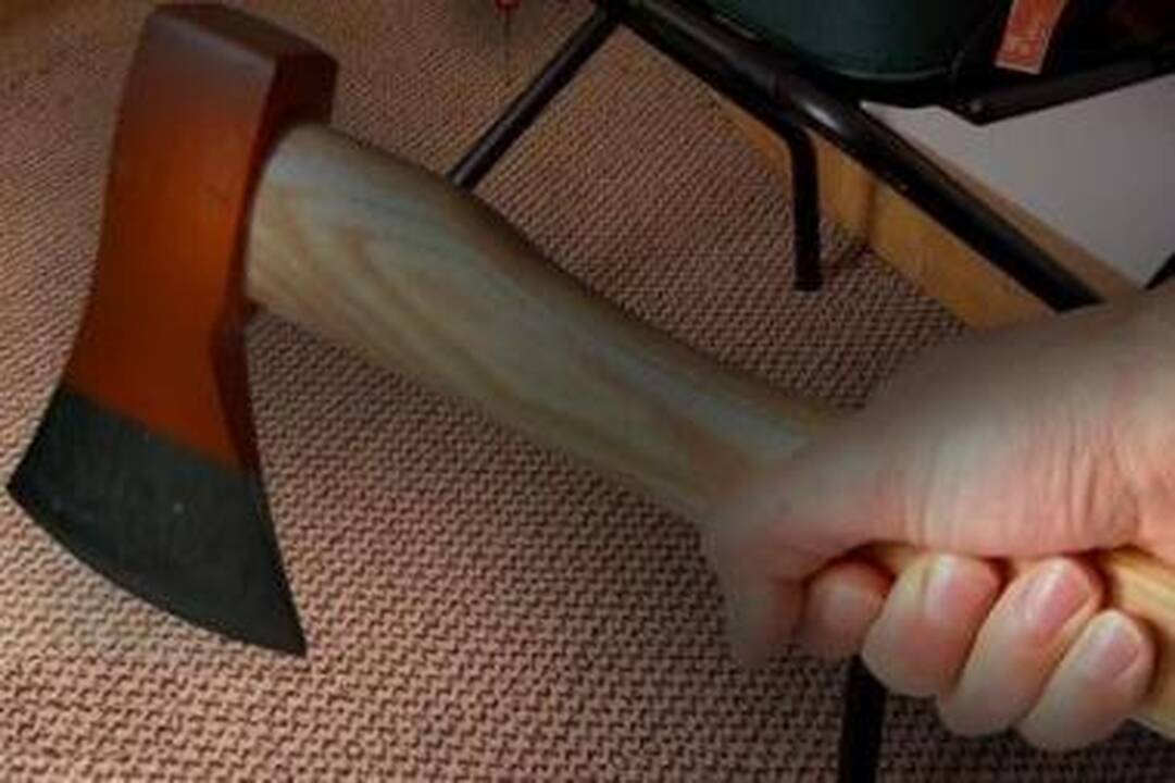 Tėvas sūnui grasino kirviu ir pistoletu