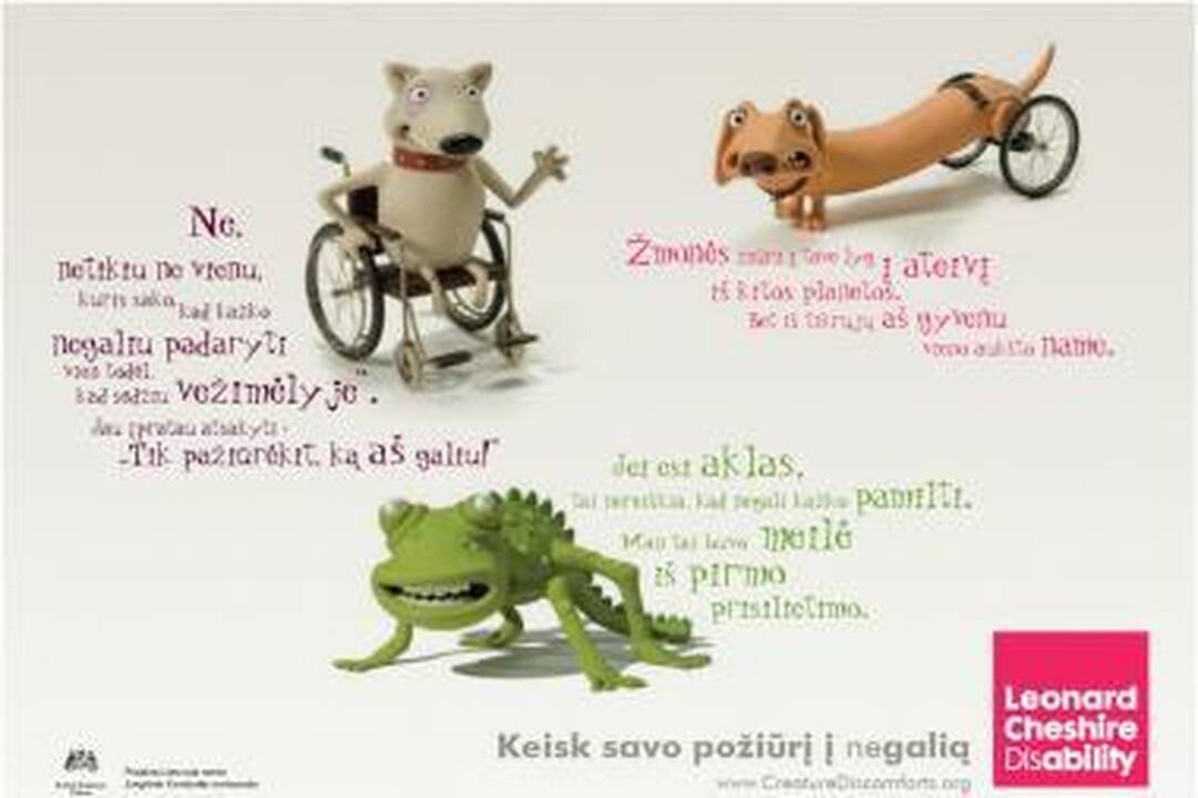 Animaciniai filmukai skatins keisti požiūrį į negalią