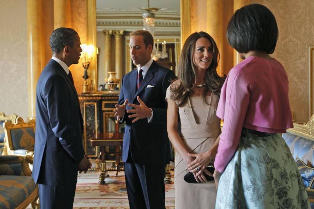 Obamos susitiko su britų karališkaisiais jaunavedžiais
