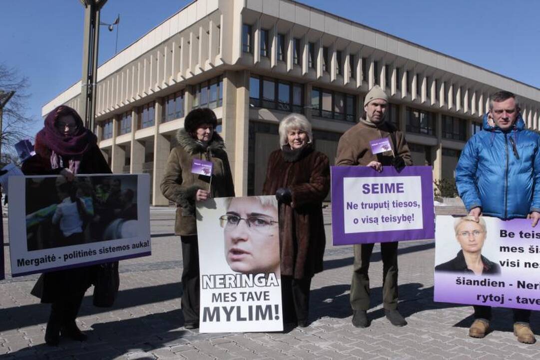 Pirmadienį prie Seimo rinkosi N. Venckienės rėmėjai