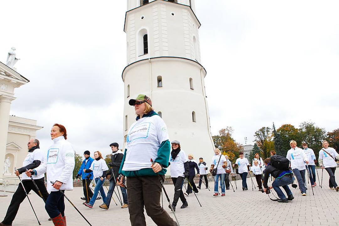 Sostinės centre – šiaurietiško ėjimo pamokos