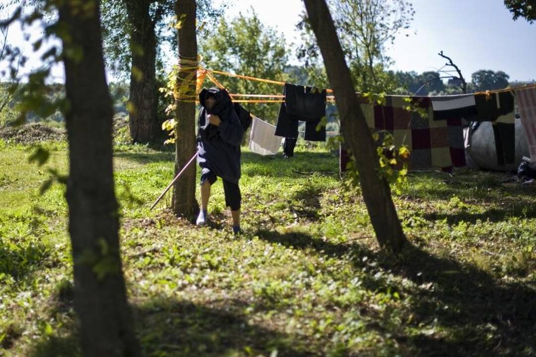 Nemuno salą okupavę benamiai užsivijo žurnalistus