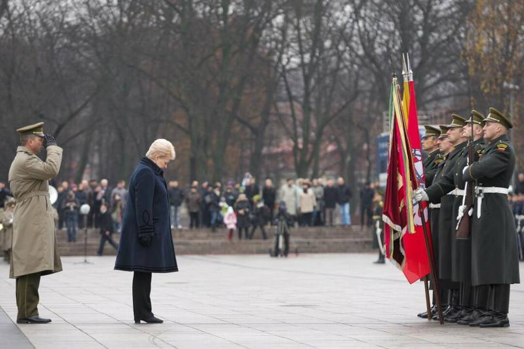 Prezidentė kariuomenę vadina patriotizmo ir pagarbos šaliai pavyzdžiu