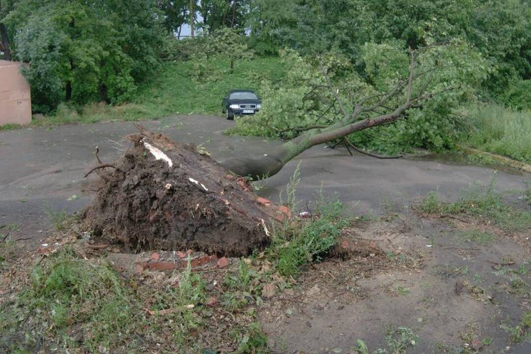 Uostamiestį vėl užklupo stipri vėtra ir lietus (papildyta 21:24 val.)