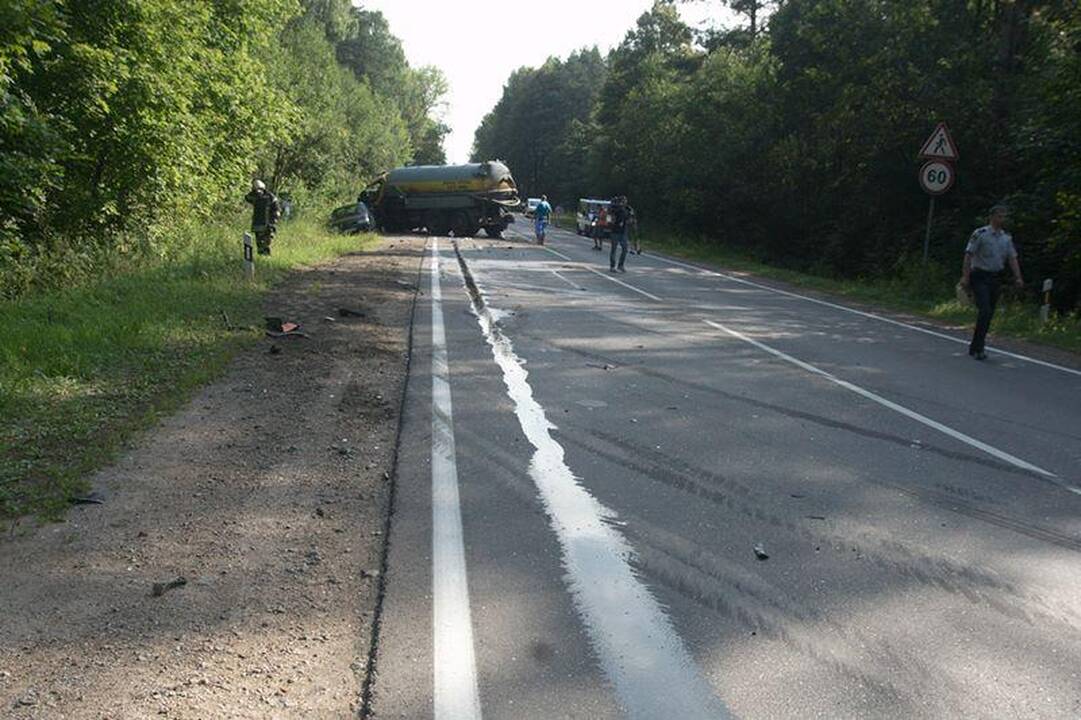 Dėl avarijos Eišiškių plente sustabdytas eismas