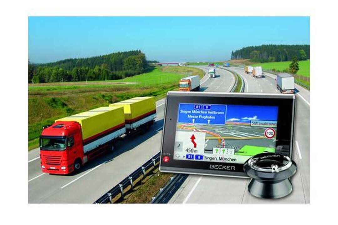 Specialios navigacijos sistemos apsaugos sunkvežimius nuo netikėtumų